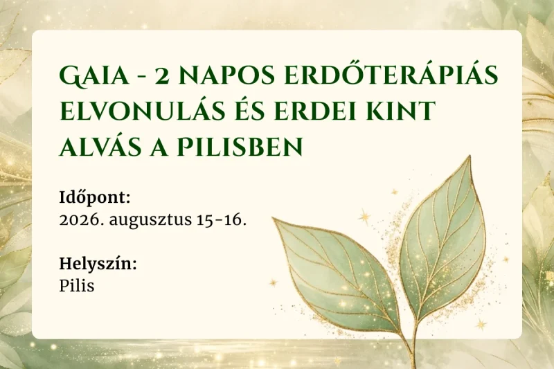 Gaia erdőterápiás elvonulás a Pilisben
